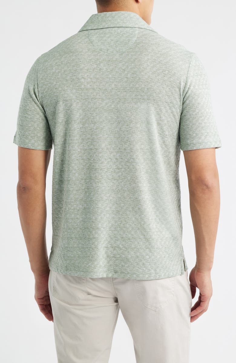 Johnston & Murphy Sedona Basketweave Knit Polo, Alternate, color, Sage Basketweave