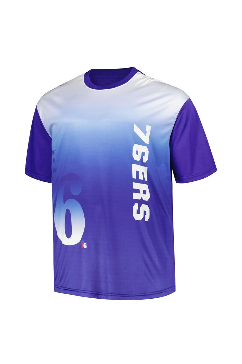 Men's Royal Philadelphia 76ers Big & Tall Sublimated T-Shirt, Alternate, color, Royal