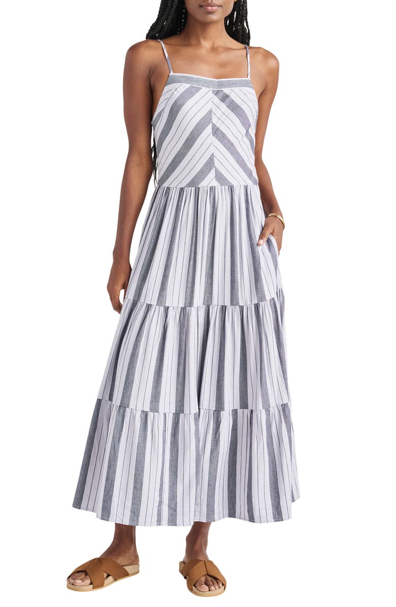 Splendid Myla Stripe Tiered Maxi Sundress, Main, color,