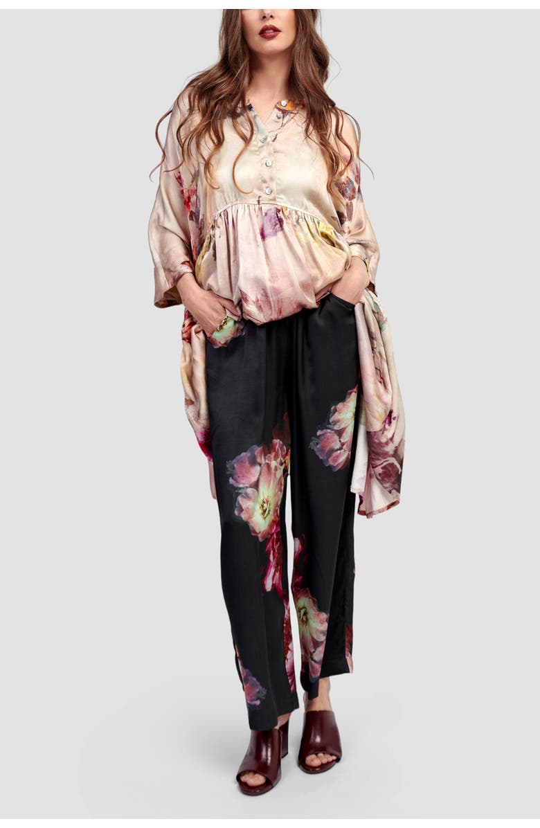 Alembika Dark bloom pull-on dress pants, Alternate, color, 