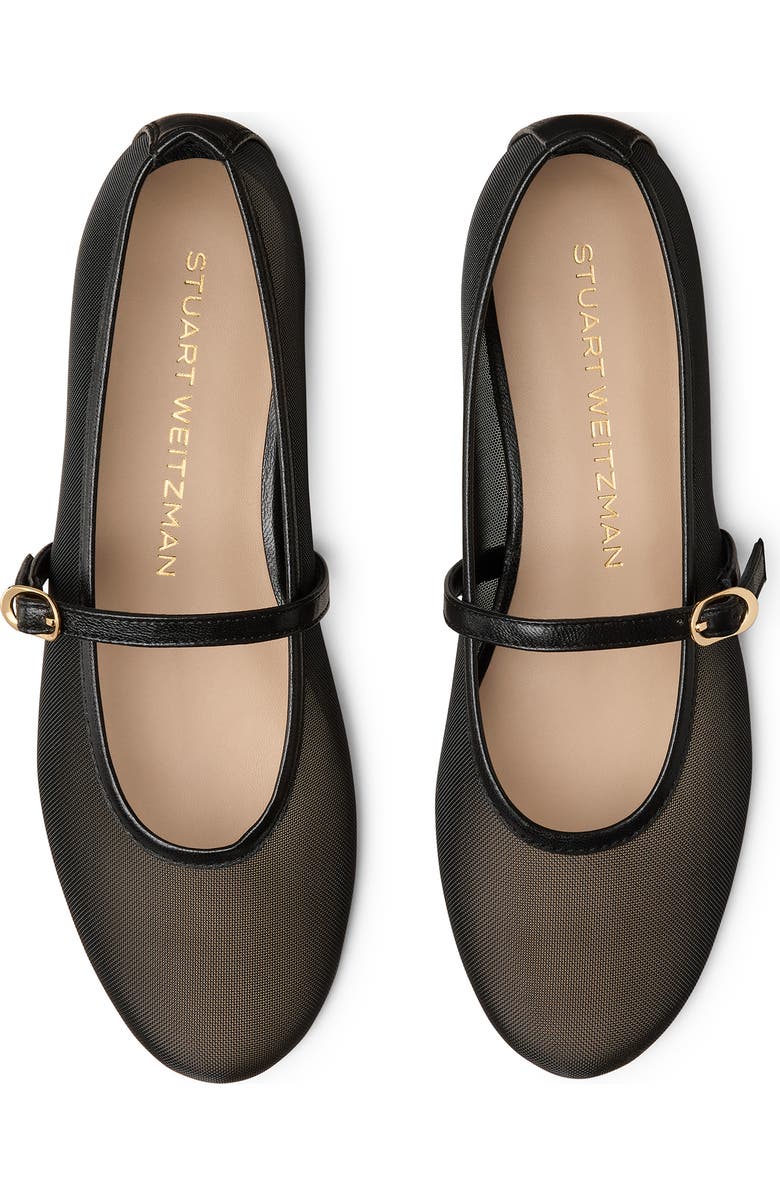 Stuart Weitzman Bareitall Mary Jane Flat, Alternate, color, Black