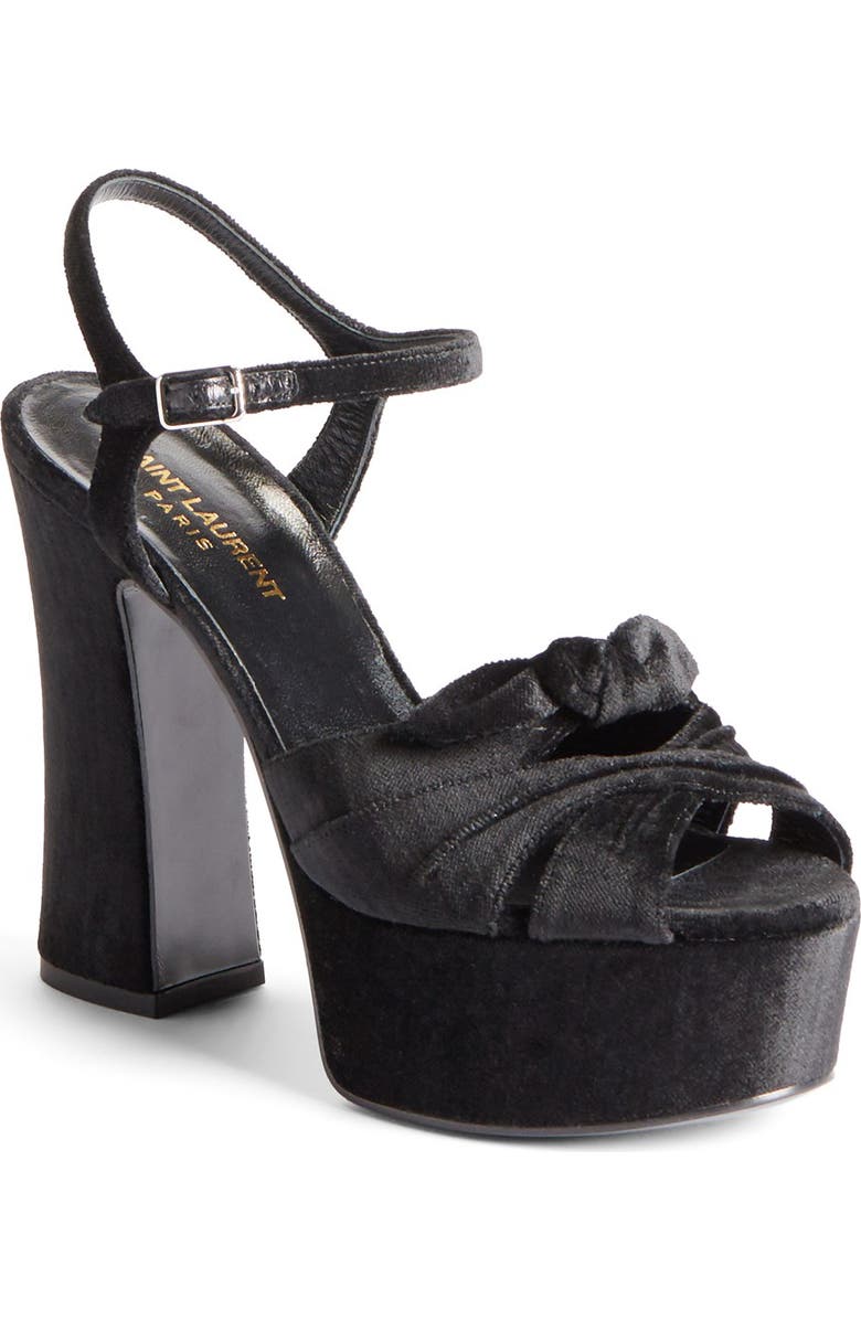 Saint Laurent 'Candy' Leather Platform Sandal, Main, color,