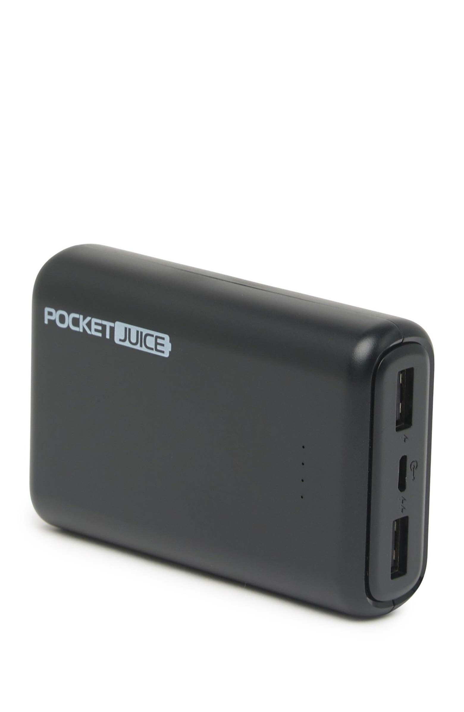 TZUMI Black 10,000 mAh Slim Pro Pocket Juice Portable Power Bank ...