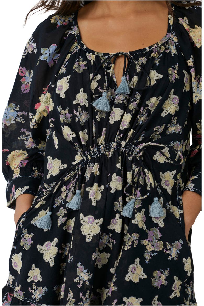 Camella Floral Print Minidress, Alternate, color, BLACK COMBO