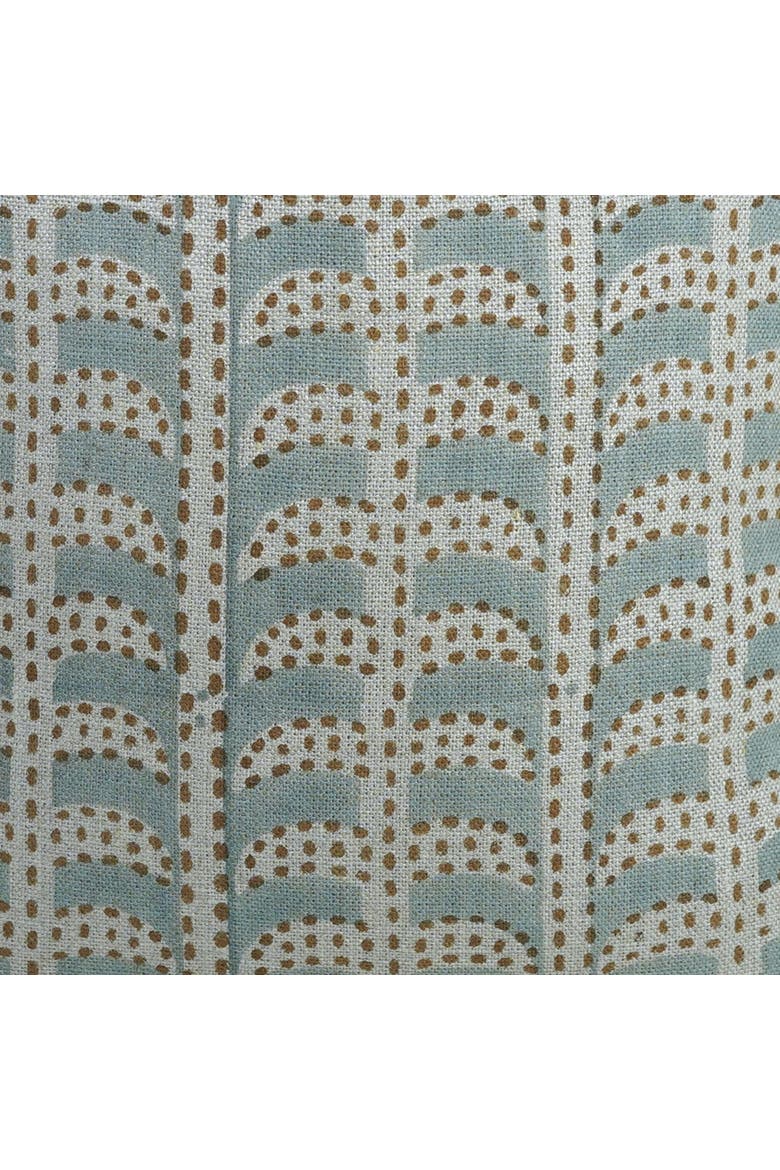 Throw Block Printed Cushion Cover Thick Linen Pillow - Garud, Alternate, color, Blue