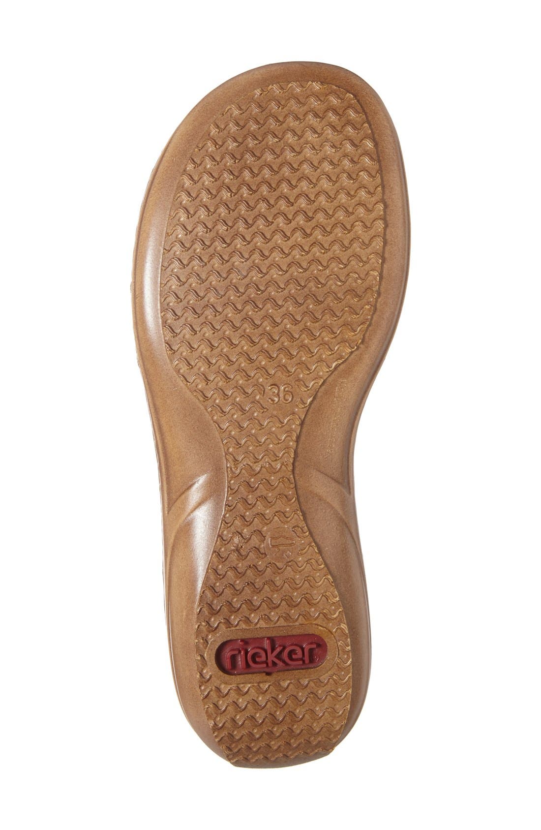 'Regina' Sandal, Alternate, color, BLUE LEATHER