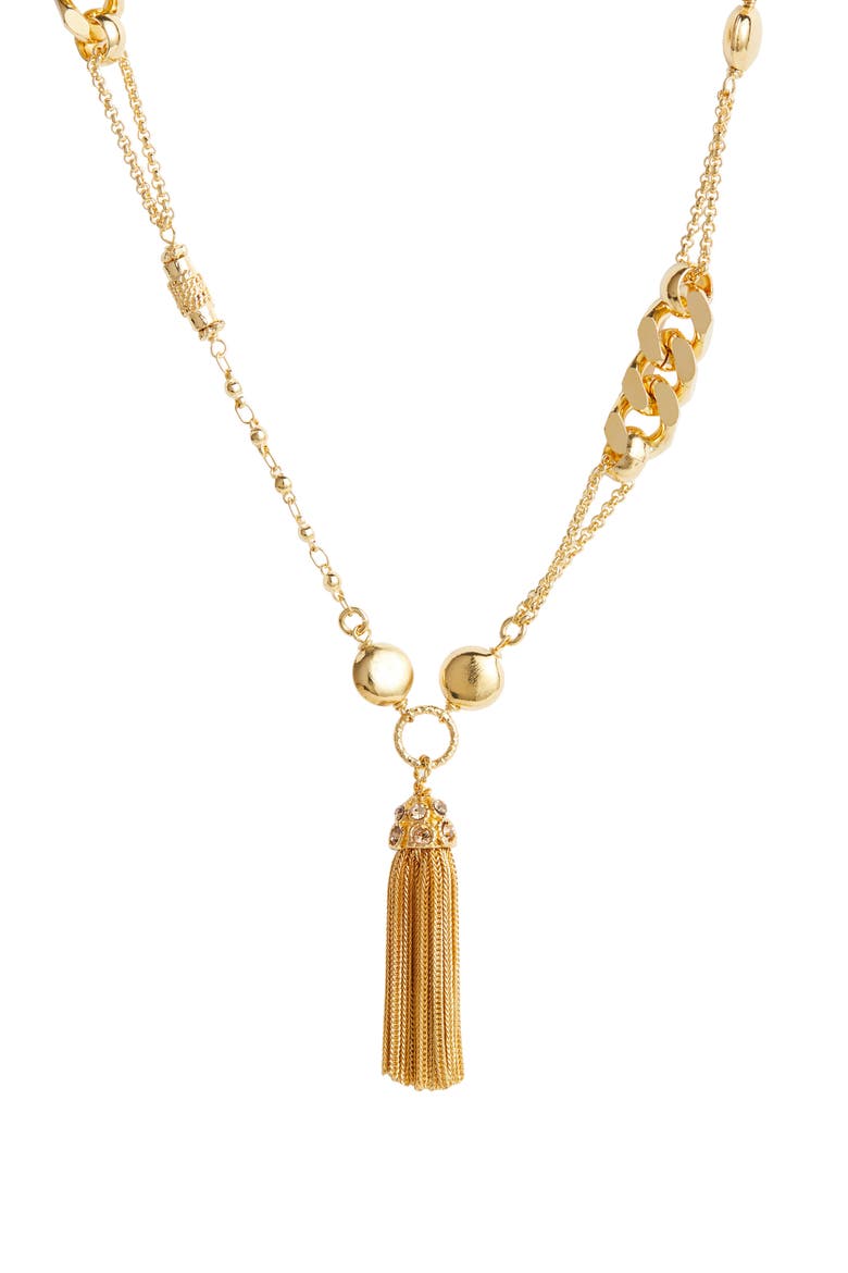 Filou Long Tassel Pendant Necklace, Alternate, color, YELLOW GOLD