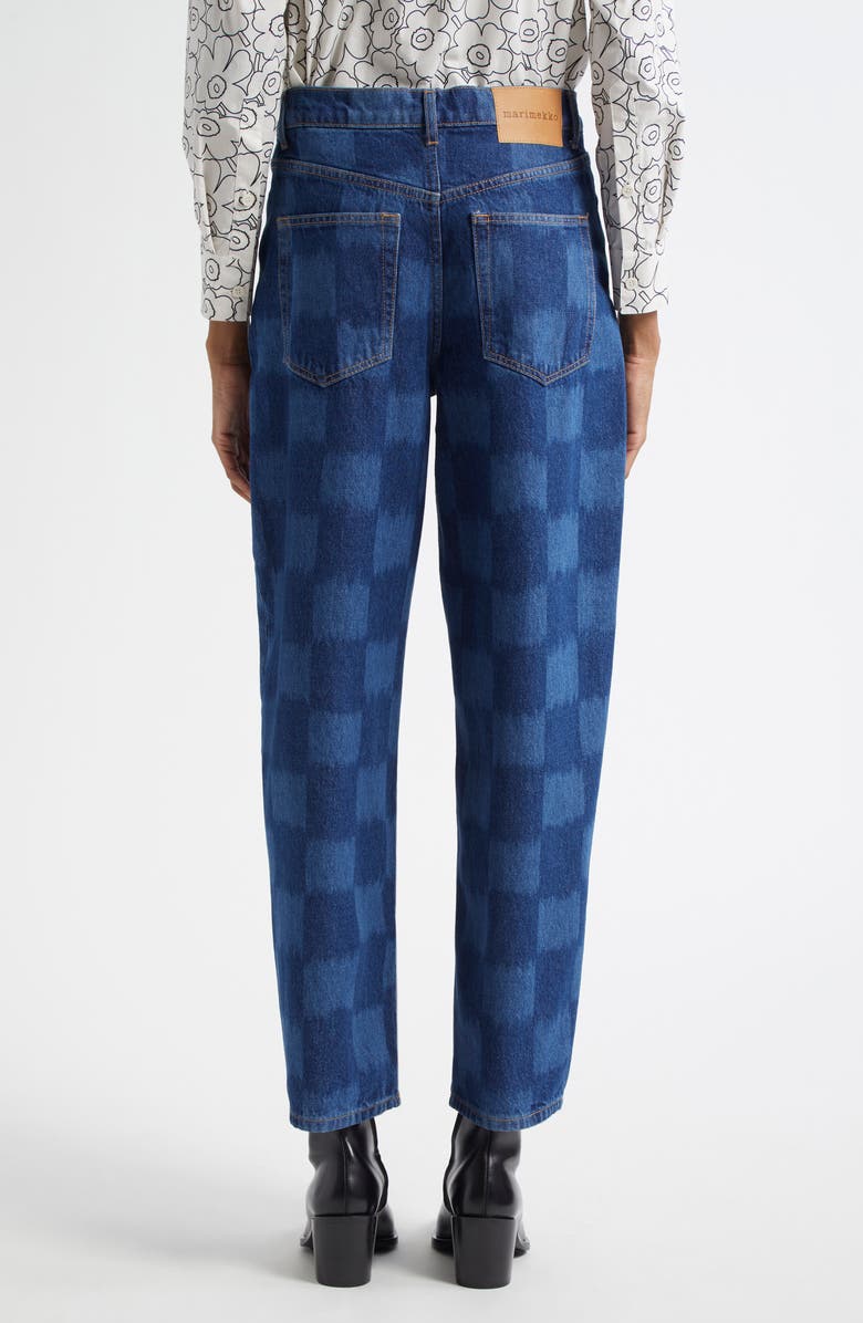 Marimekko Maridenim Vaihe Jäkälä Barrel Leg Jeans, Alternate, color, Mid Indigo