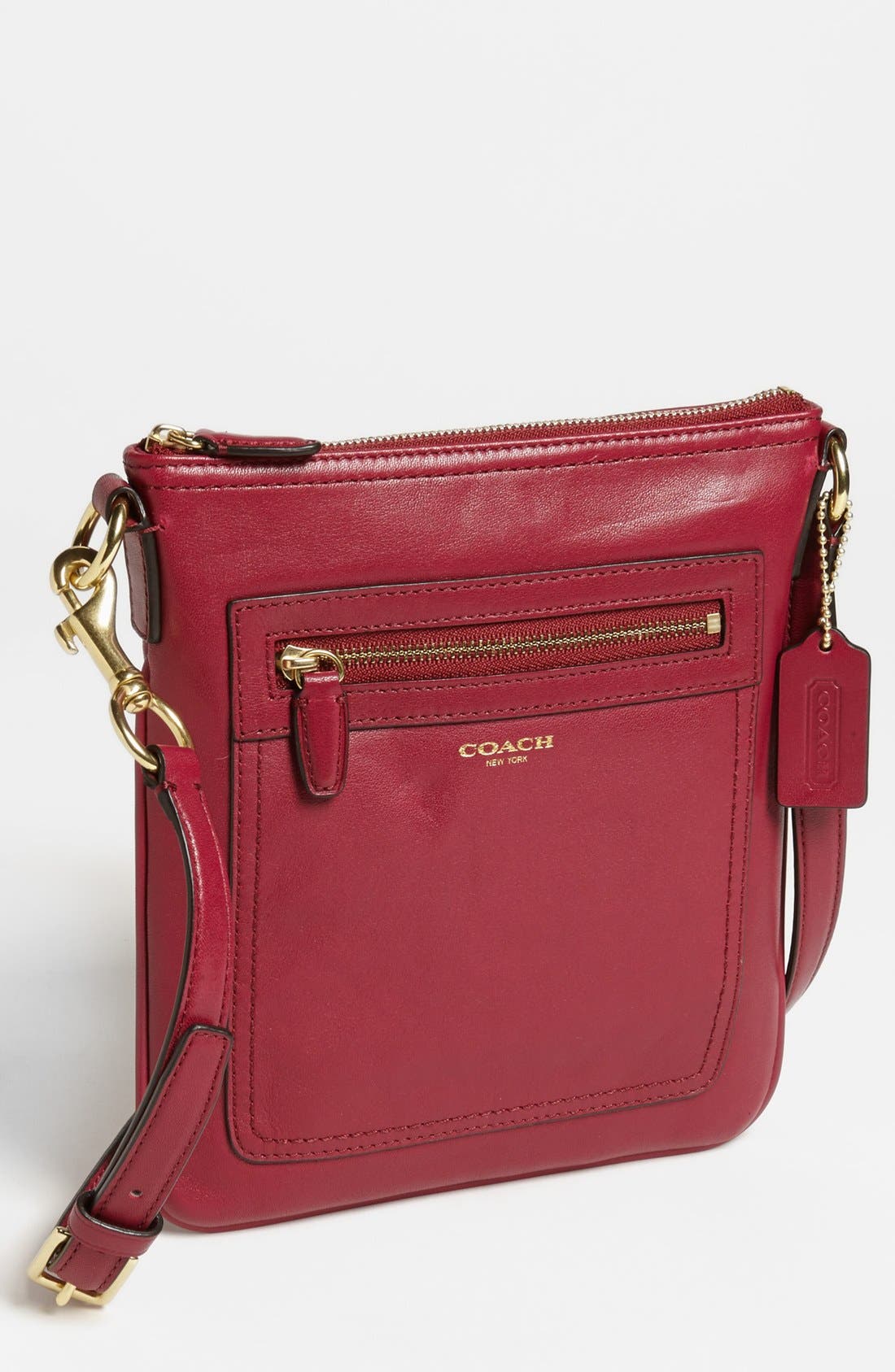 'Legacy' Leather Crossbody Bag, Main, color, DEEP PORT
