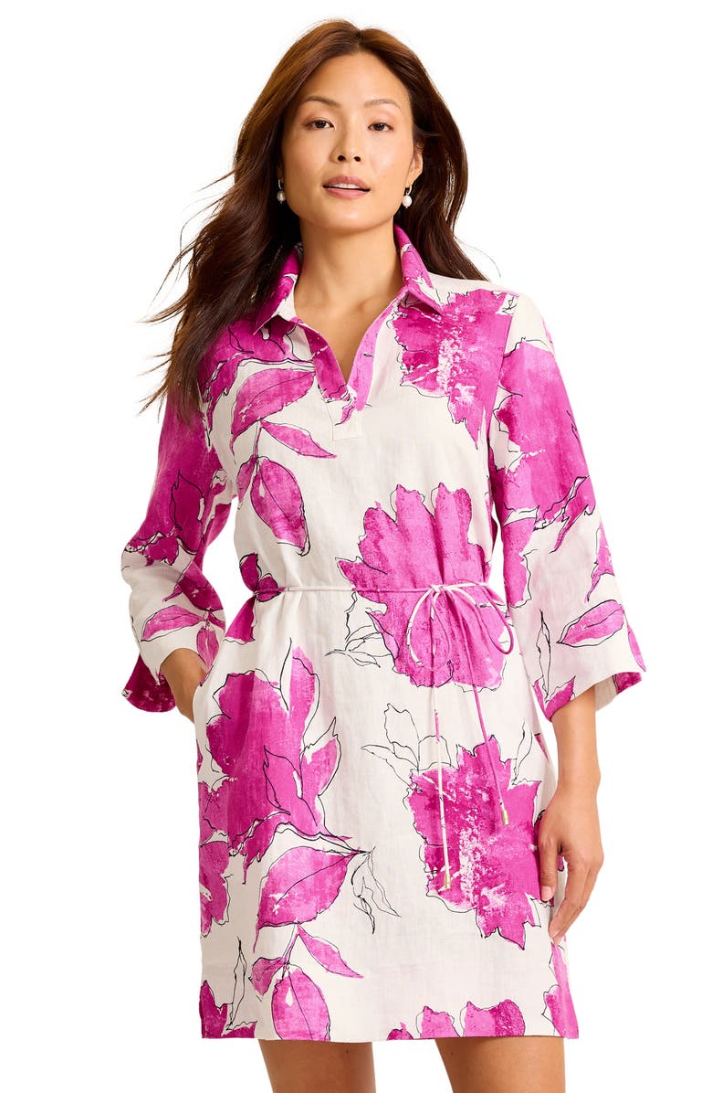 Tommy Bahama Two Palms Linen Cover-Up Shift, Alternate, color, Coconut
