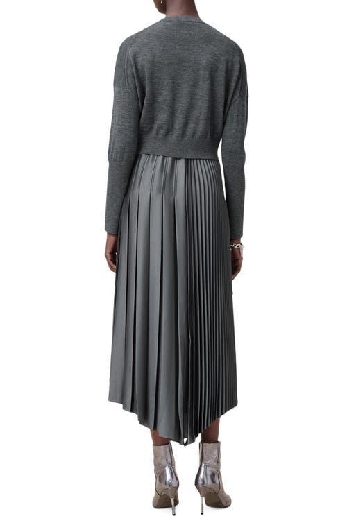 ALLSAINTS ALLSAINTS ADRIANA ASYMMETRIC PLEATED DRESS AND SWEATER SET