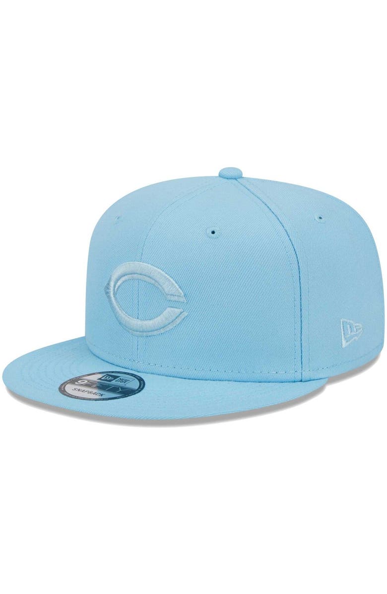 New Era Men's New Era Light Blue Cincinnati Reds Spring Color Basic 9FIFTY Snapback Hat, Main, color,