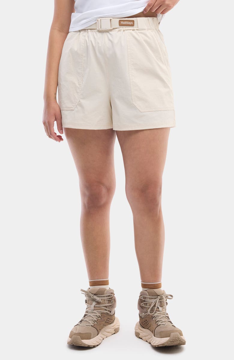 Halfdays Rosalie Trail Shorts, Main, color, Oatmilk
