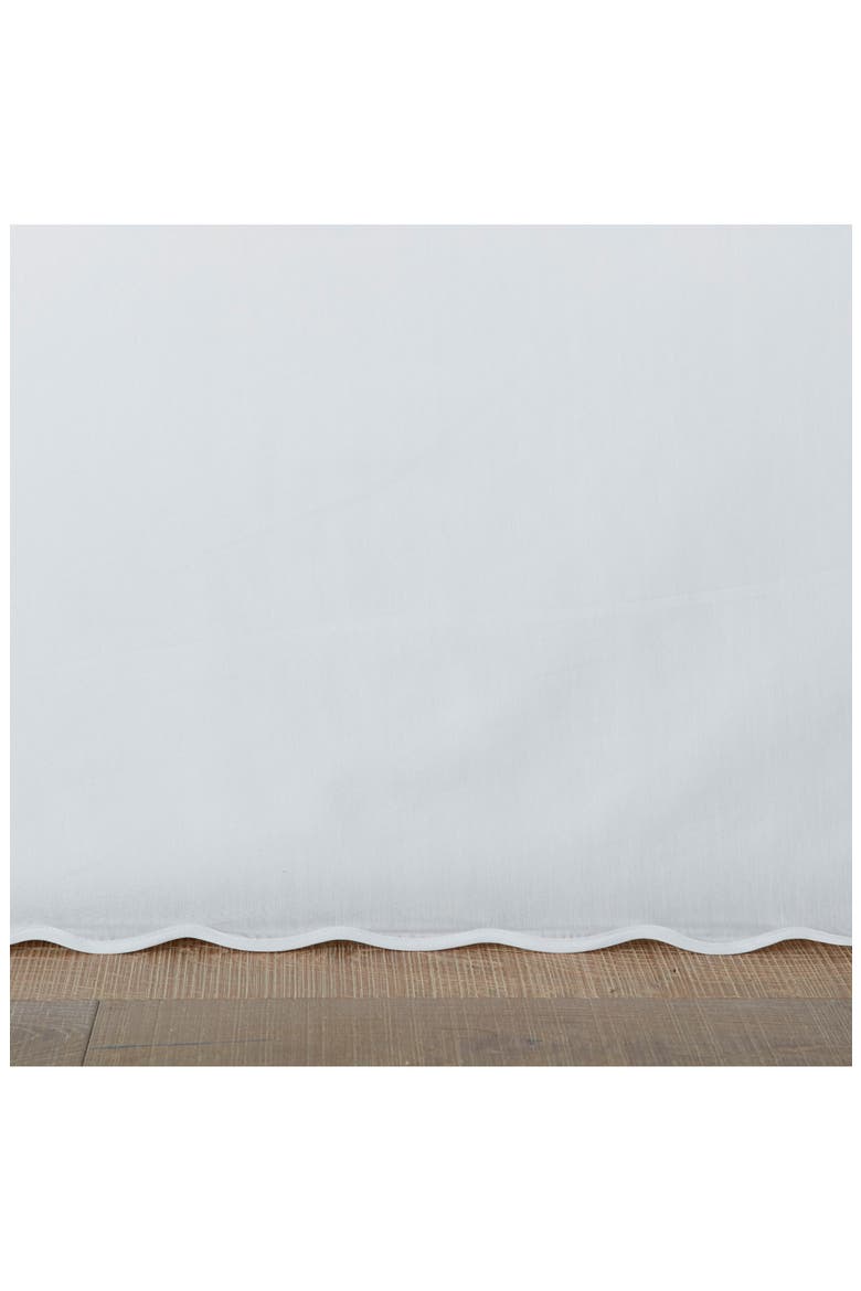 Scalloped Hem Cotton Weave Bedskirt, Alternate, color, WHITE