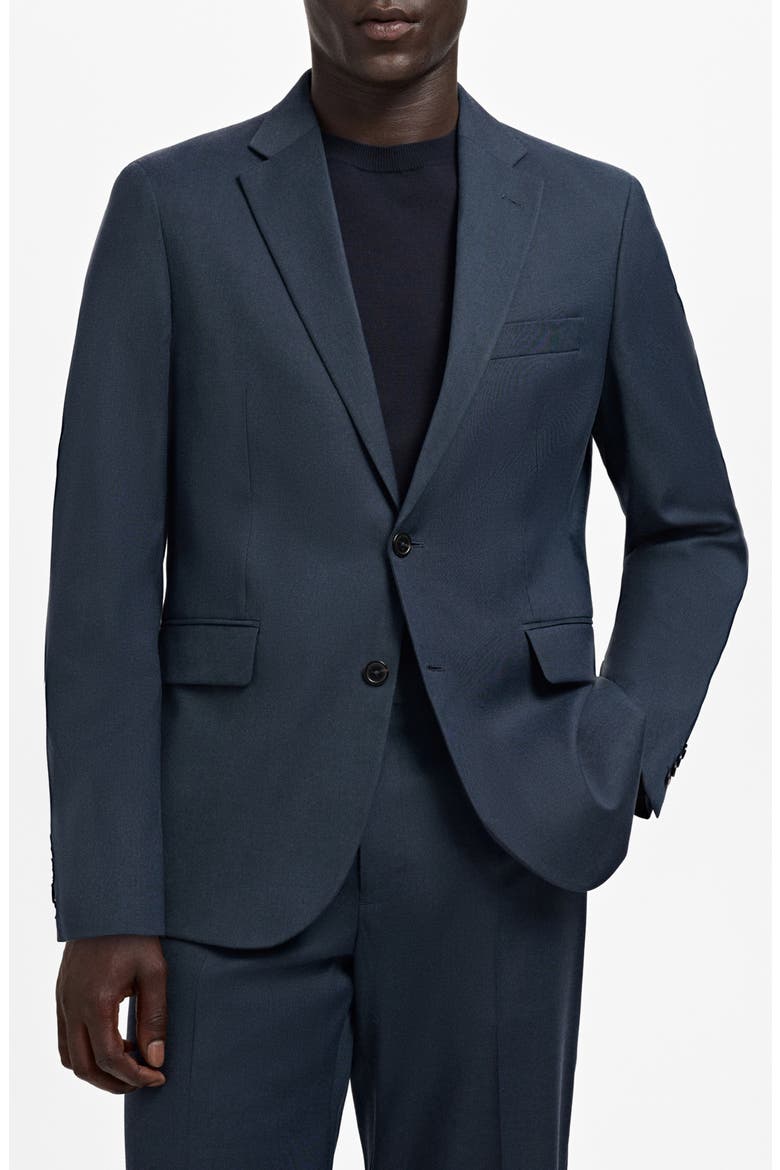 London Regular Fit Navy Blazer, Main, color, NAVY