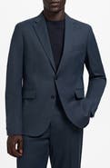 MANGO London Regular Fit Navy Blazer