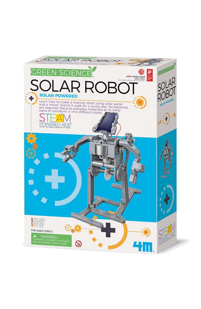 4M Green Science, Solar Robot DIY Walking Robot Building Kit, Kids 5+, Main, color, Multicolored