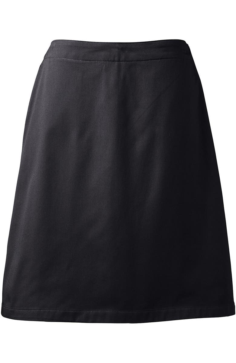 Lands
 End School Uniform Young  Blend Chino Skort Top of Knee, Alternate, color, Black