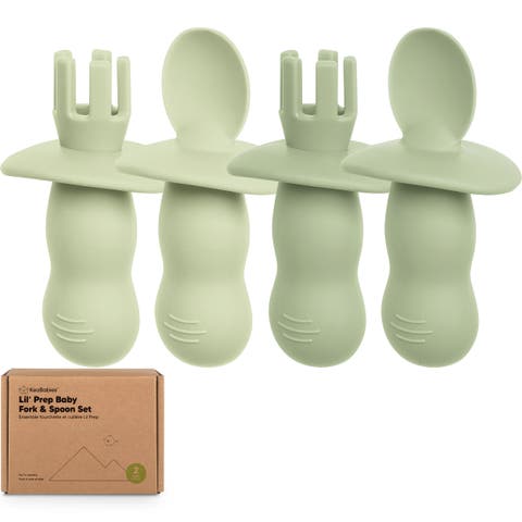 2-Sets Prep Baby Spoons & Forks Set