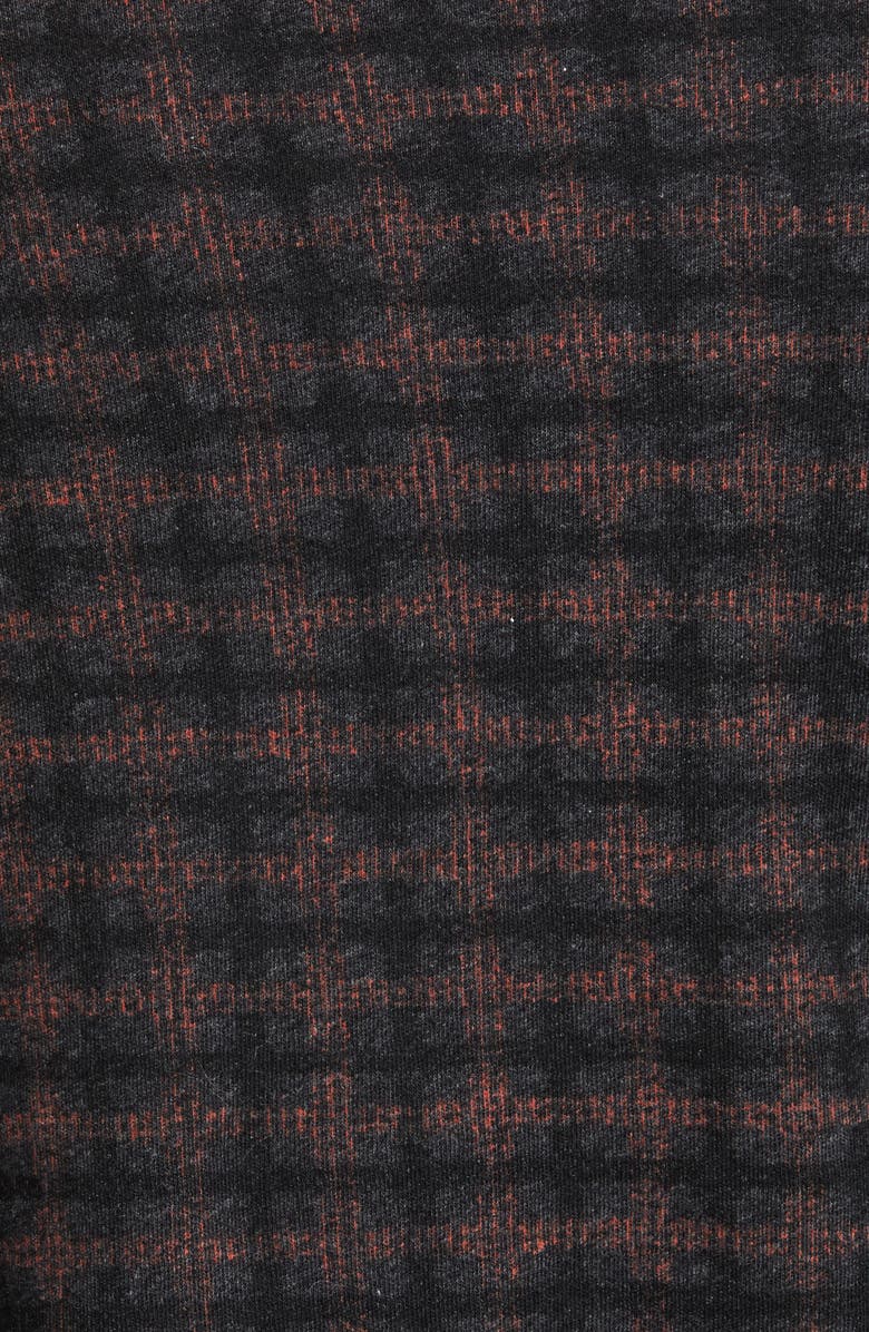 Vince Check Plaid Long Sleeve Knit Top, Alternate, color, Charcoal