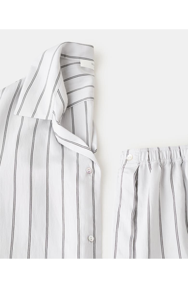 MANGO Stripe Pajama Pants, Alternate, color, Grey