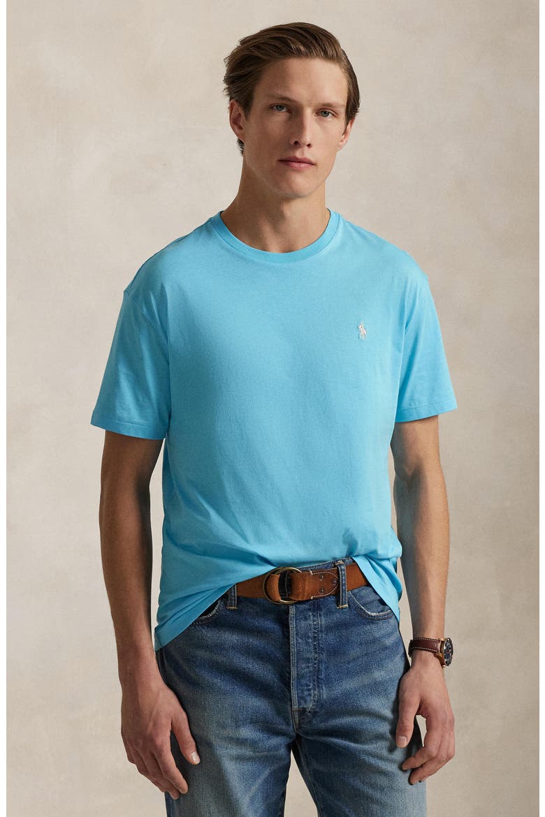 Embroidered Short Sleeve Jersey T-Shirt, Alternate, color, NEPTUNE