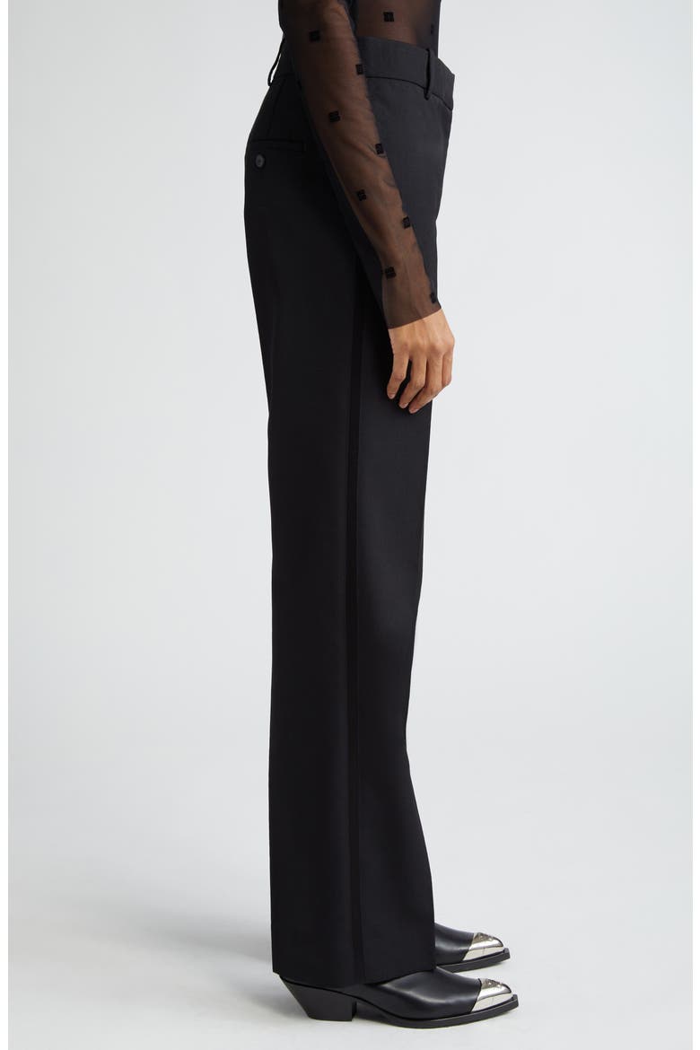 Wool & Mohair Straight Leg Pants, Alternate, color, BLACK