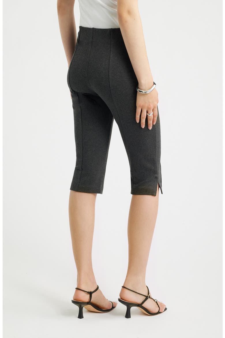 Ponte Knit Capri Pants, Alternate, color, GREY DARK HEATHER