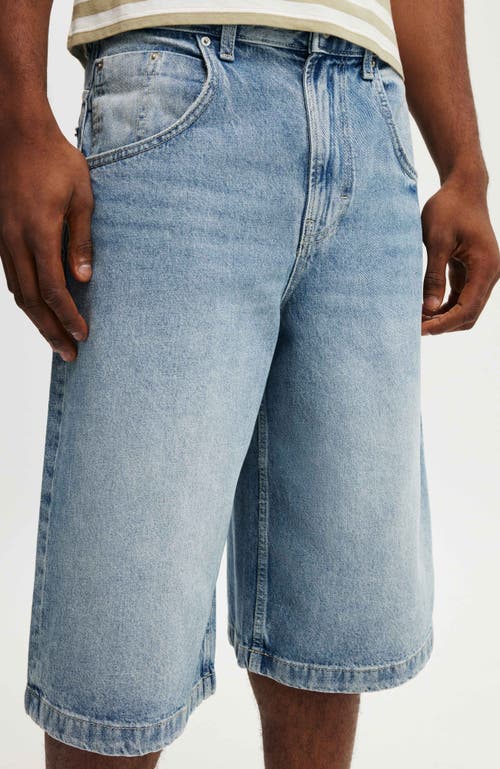 Cotton On Y2k Super Wide Jort In Blue
