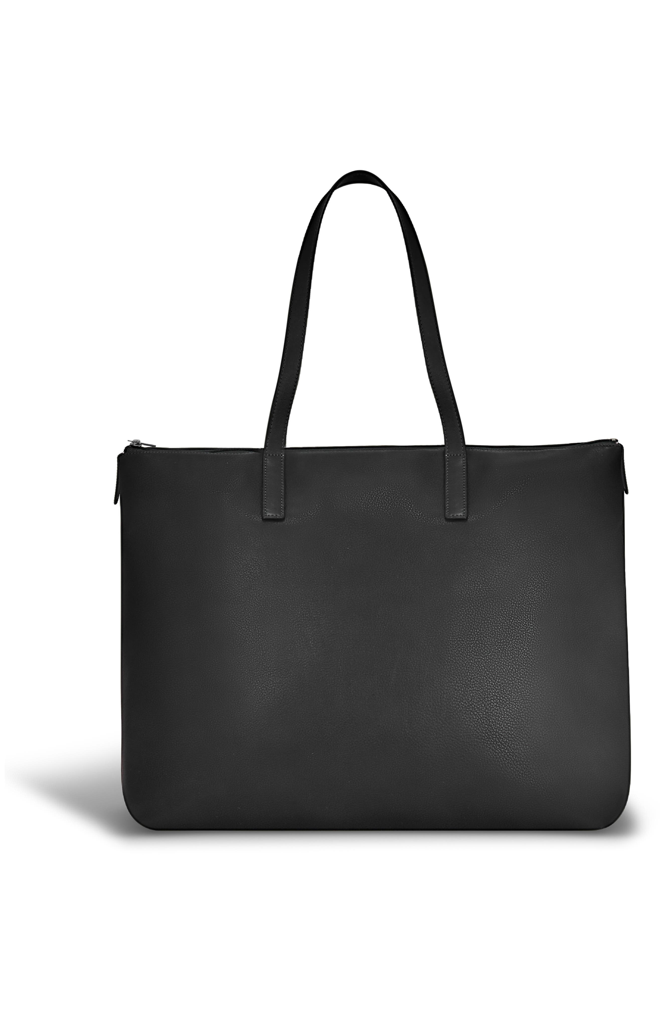 Onyx Leather Business Tote, Alternate, color, BLACK