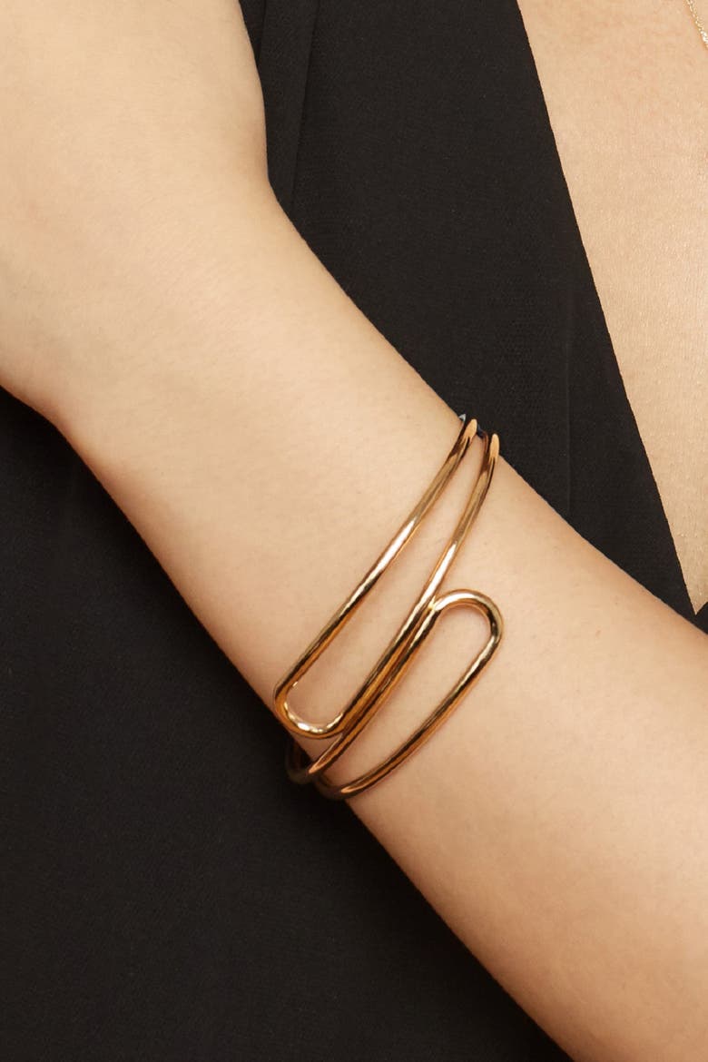 14K Yellow Gold Avant-Garde Wrap Cuff, Alternate, color, Yellow Gold