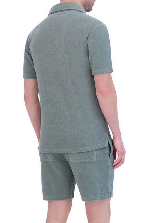 Goodlife Terry Cloth Polo In Laurel