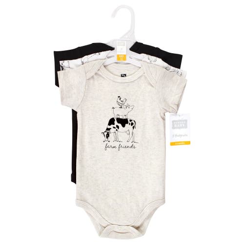 Hudson Baby All-season Cotton One-piece Garment Set Of 3 In Animal Print