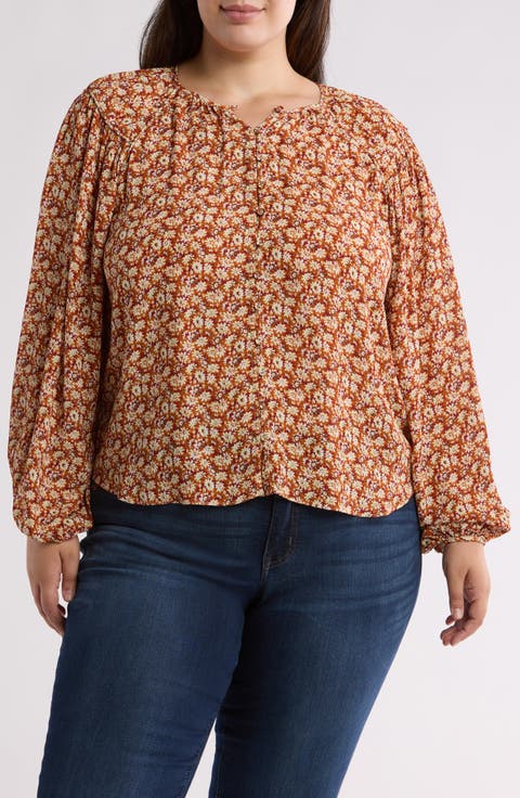 Jenny Floral Woven Top (Plus)
