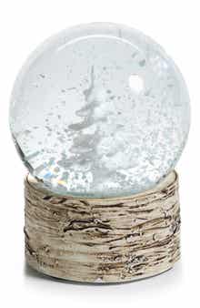 Zodax Set of 2 White Tree Snow Globes
