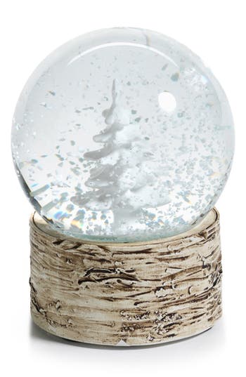 Zodax Set Of 2 White Tree Snow Globes In Multi