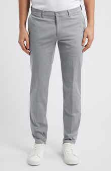 Brax Fabio Micropattern Flat Front Cotton Blend Pants