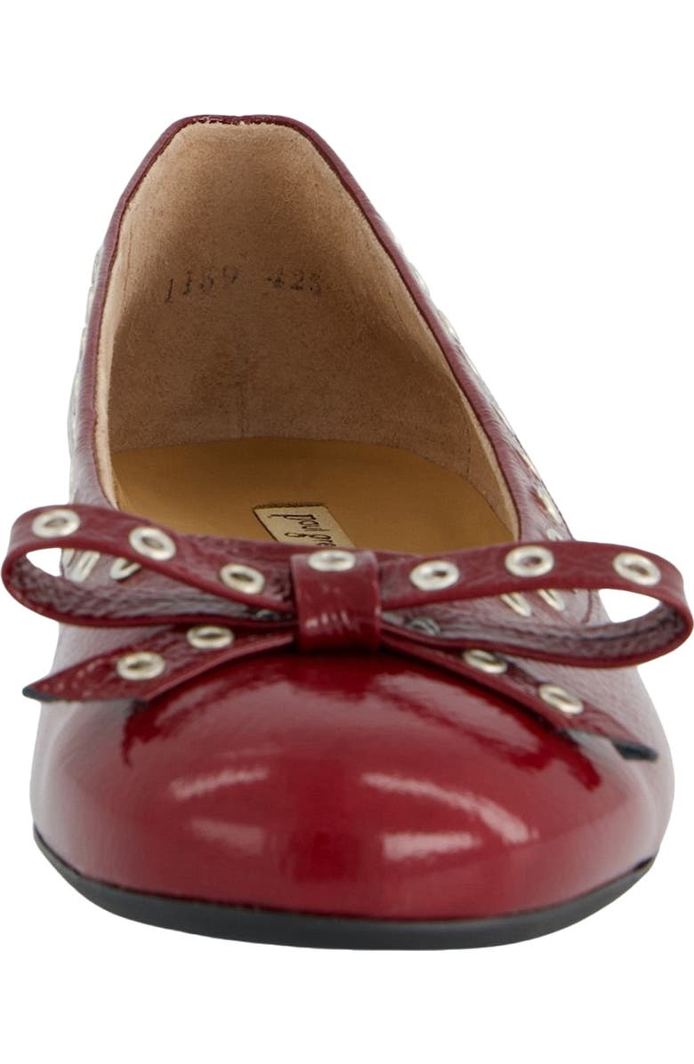 Paul Green Chrissy Grommet Ballet Flat, Alternate, color, Rubin Crinkled Patent
