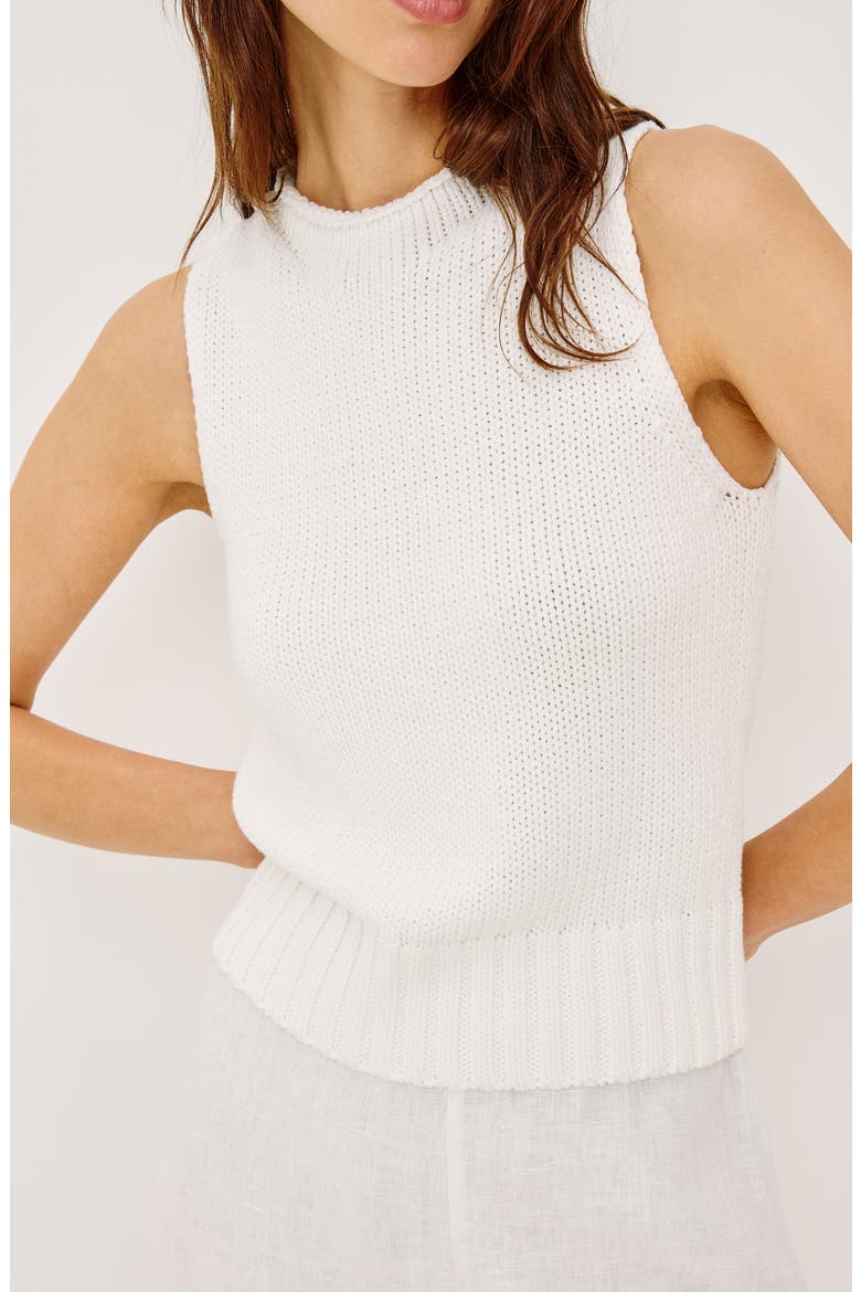 Bondi Sleeveless Sweater, Alternate, color, WHITE