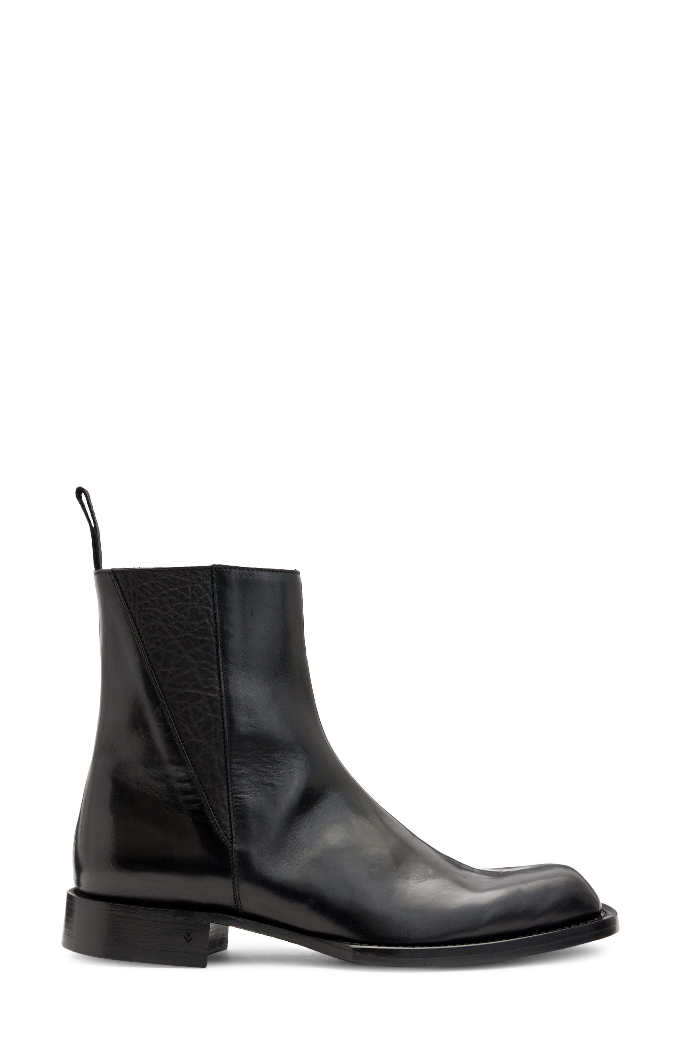 John Varvatos Geo Zip Boot, Alternate, color, Black