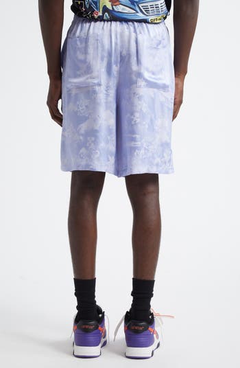 Fresco Jacquard Satin Bermuda Shorts
