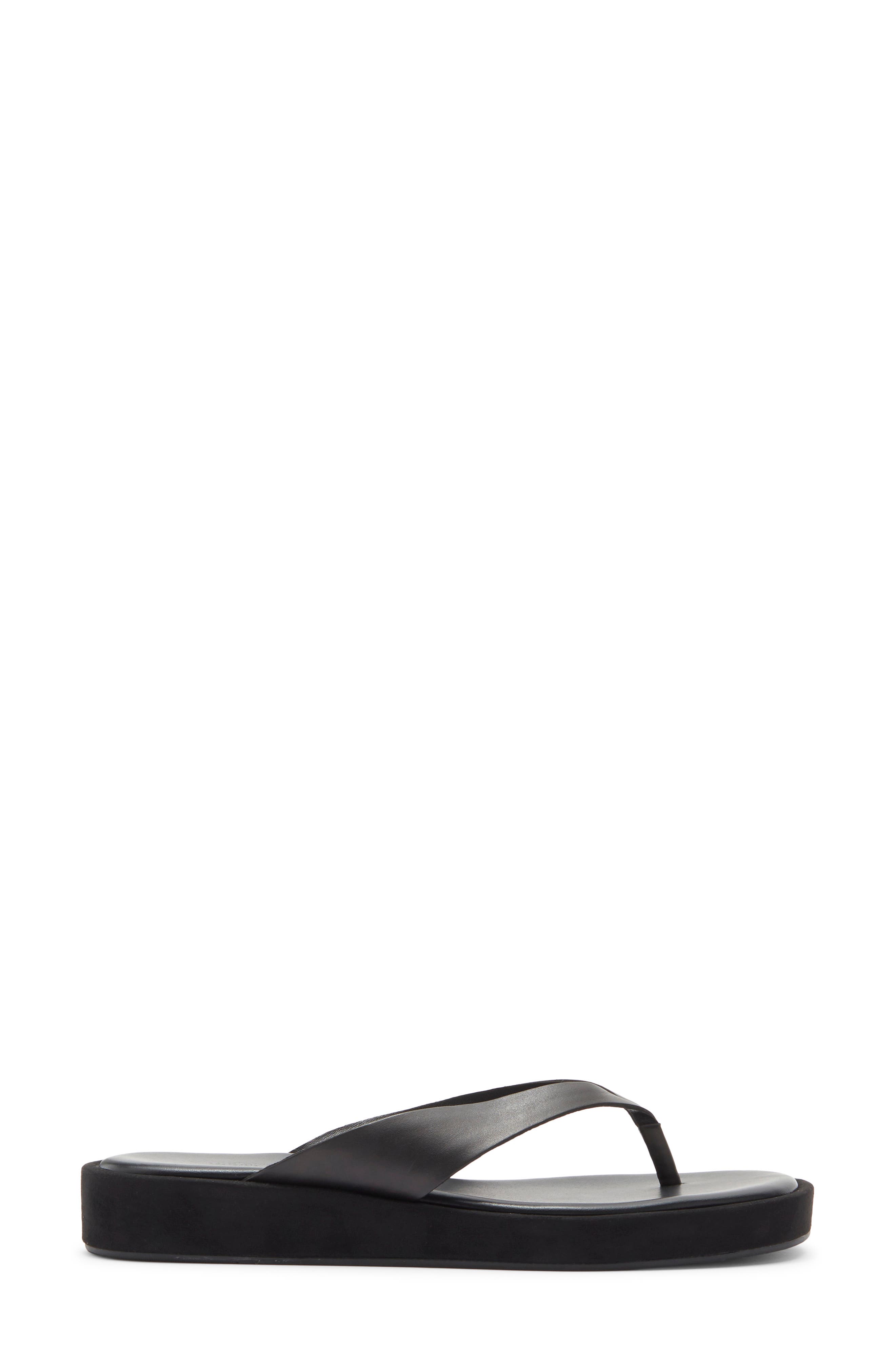 Kyra Platform Wedge Flip Flop, Alternate, color, BLACK COMO