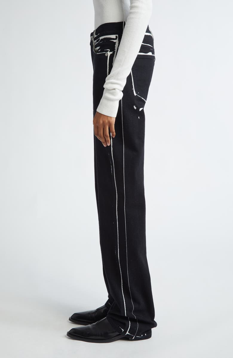 Proenza Schouler Ryman Two-Tone Jeans, Alternate, color, Black Multi
