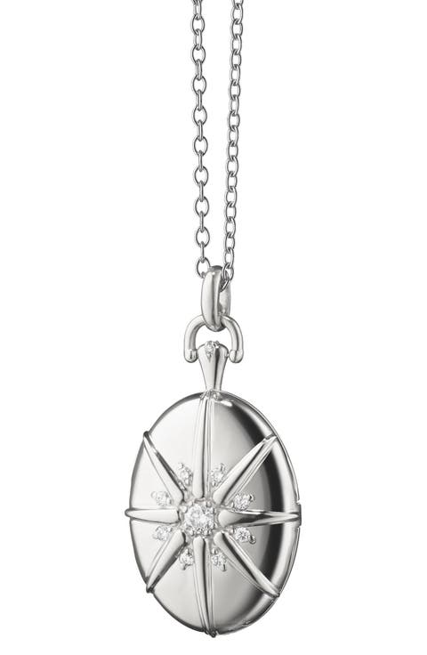 Starburst Four Image Locket Necklace