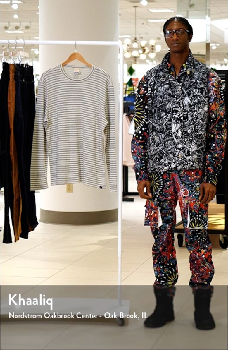 Cloud Stripe Reversible Long Sleeve T-Shirt, sales video thumbnail