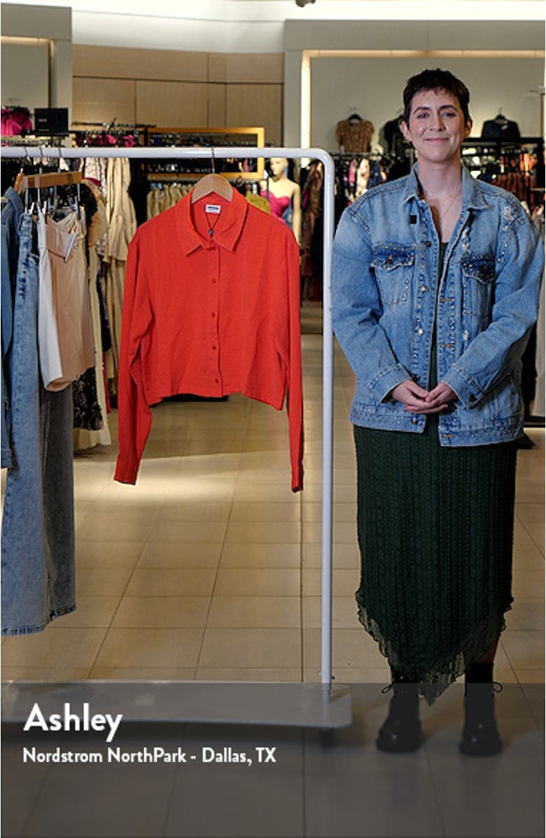 Kara Crop Button-Up Shirt, sales video thumbnail