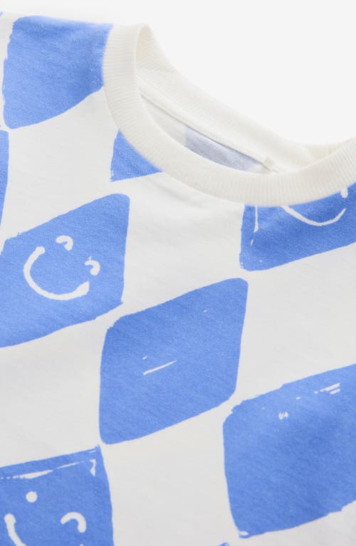 Next Kids' Geometric Smiley Face Print T-shirt In Blue