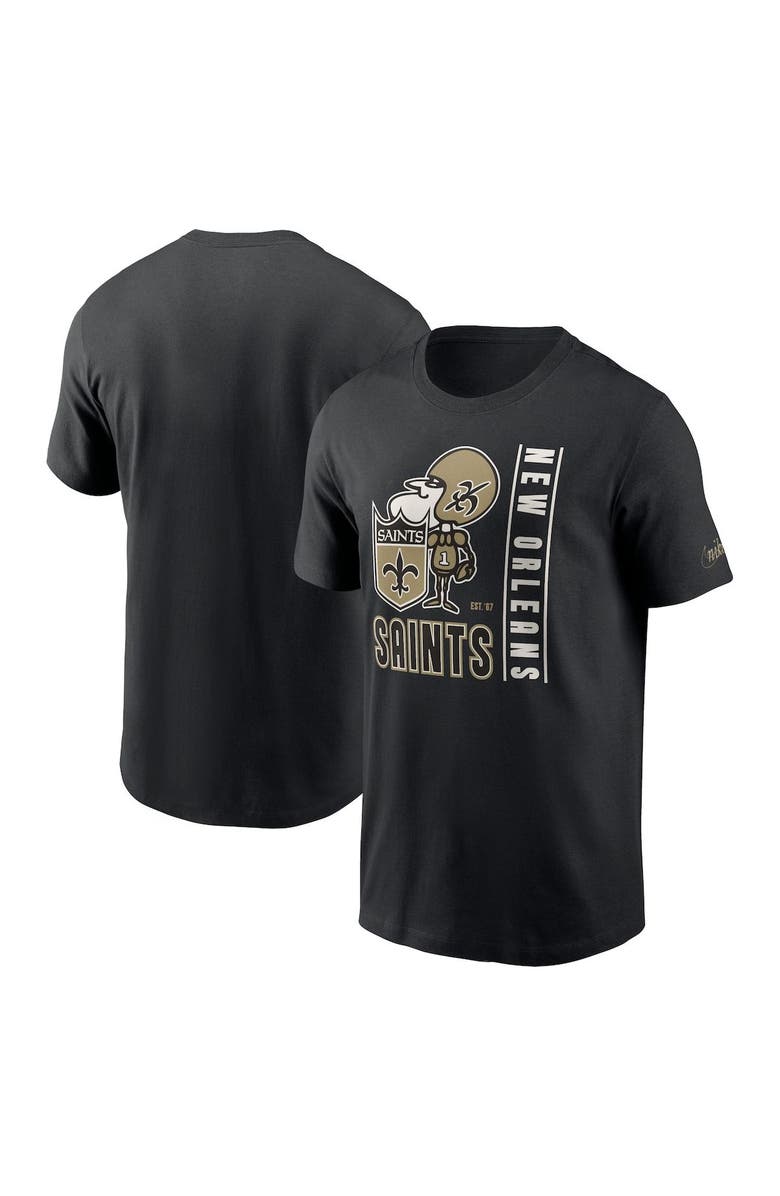 Nike Men's Nike Black New Orleans Saints Lockup Essential T-Shirt, Main, color, Black