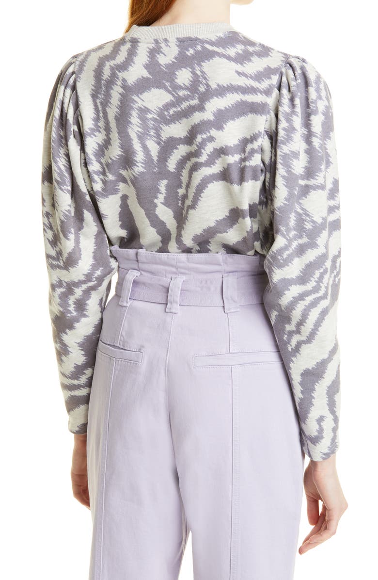 Ted Baker London Satrice Zebra Stripe Cotton Blend Top, Alternate, color,