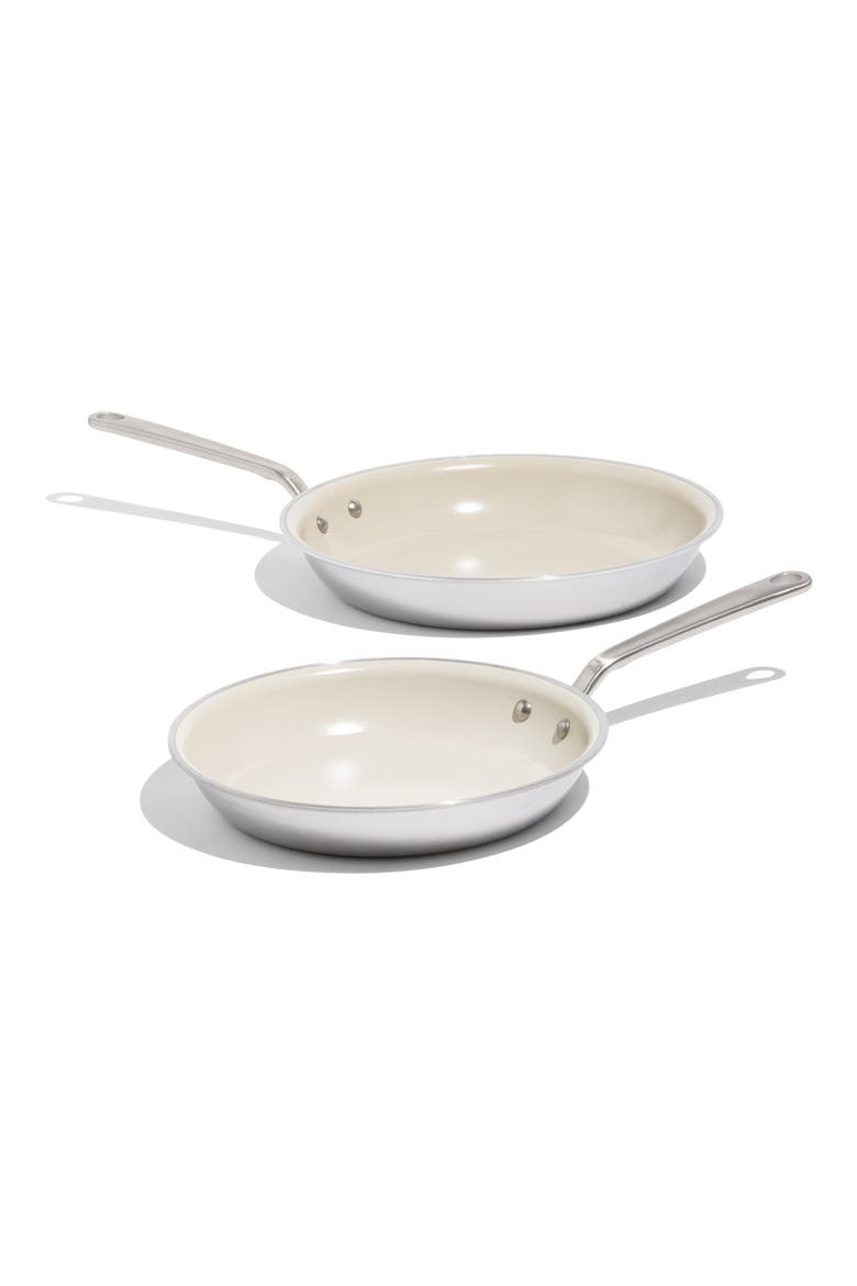 CeramiClad® Nonstick Frying Pan Set, Alternate, color, WHITE